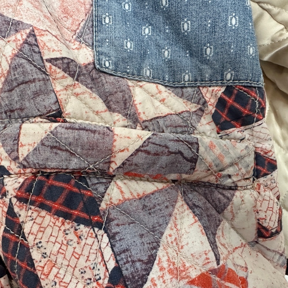Free People Multicolor Quilted Oversized Jacket Size M - Picture 7 of 9